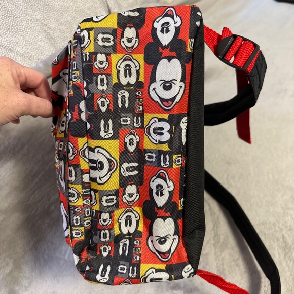 Walt Disney World Parks Authentic Backpack Mickey Mouse Pop Art Faces Red Yellow - Picture 11 of 13